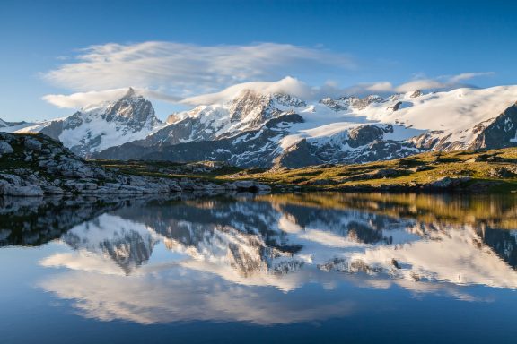 Massif de la Meije et le lac Noir